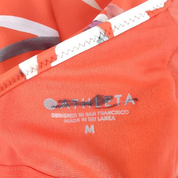 Athleta Waimea One Piece Swimsuit Halter Padded Bra Floral Womens M 291989 - Picture 11 of 13